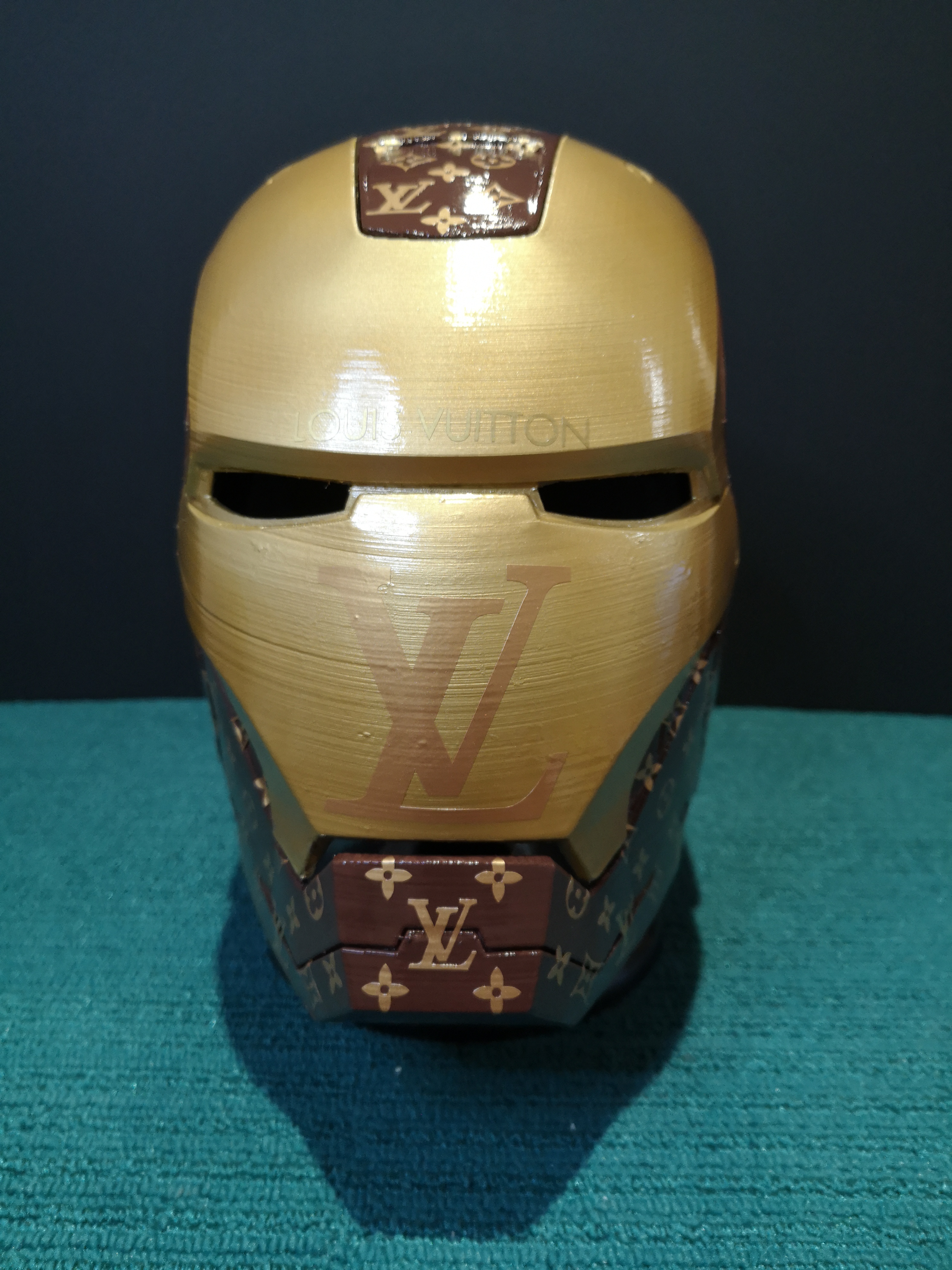 Iron man helmet inspired by Louis Vuitton