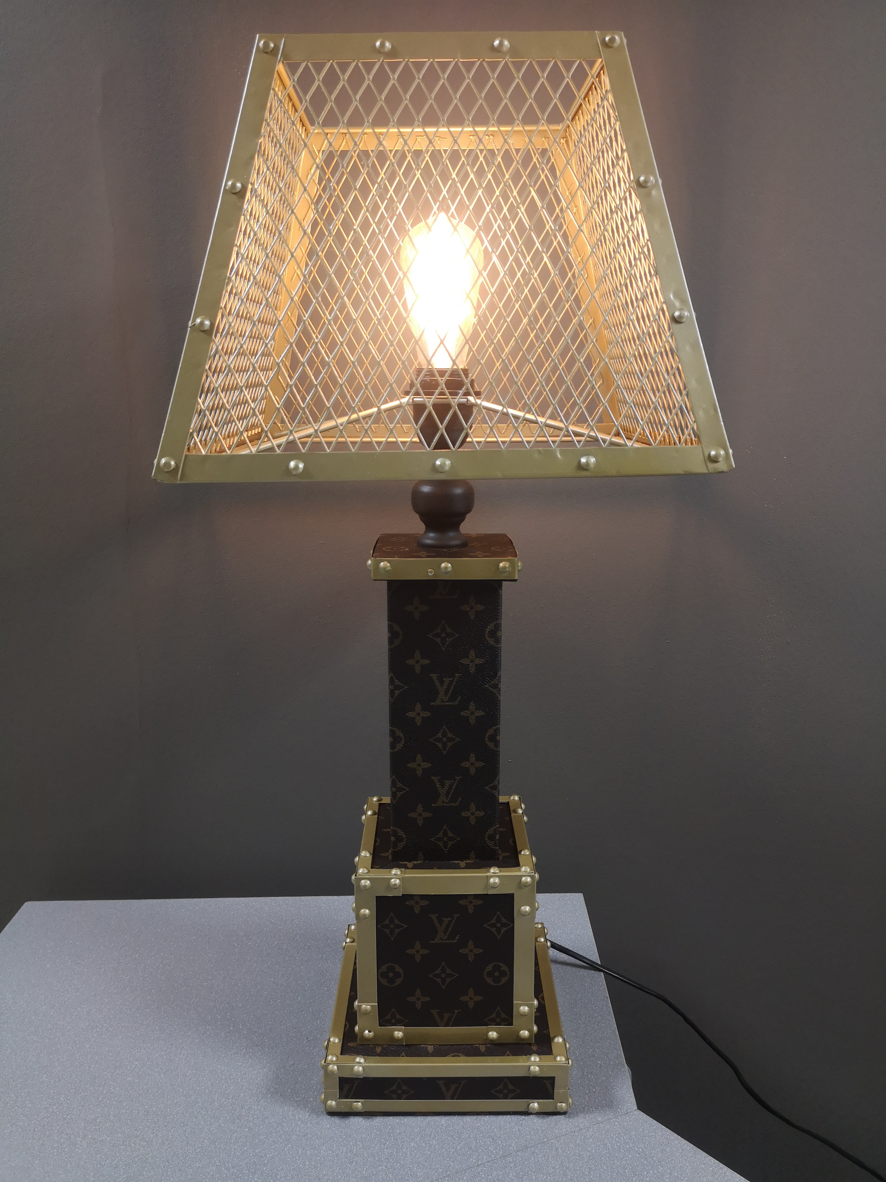 Vintage lamp inspired by Louis Vuitton