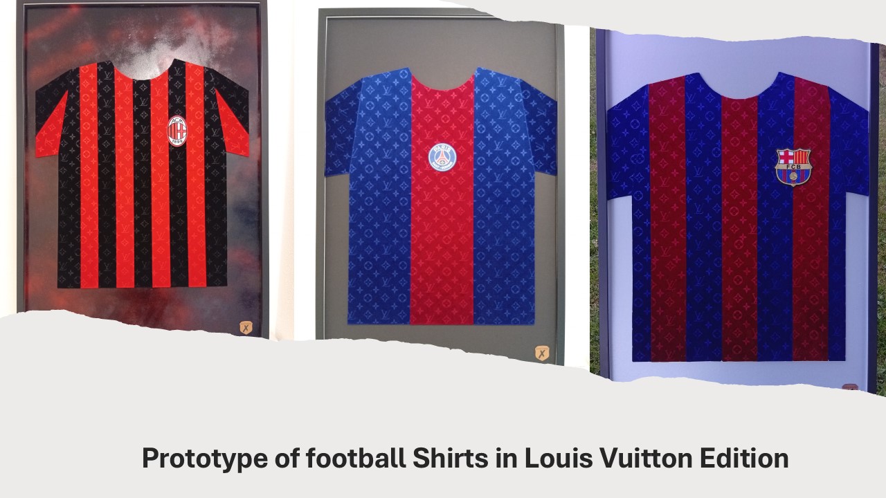 Protoype of football shirts in Louis Vuitton style — Brother X press feature
